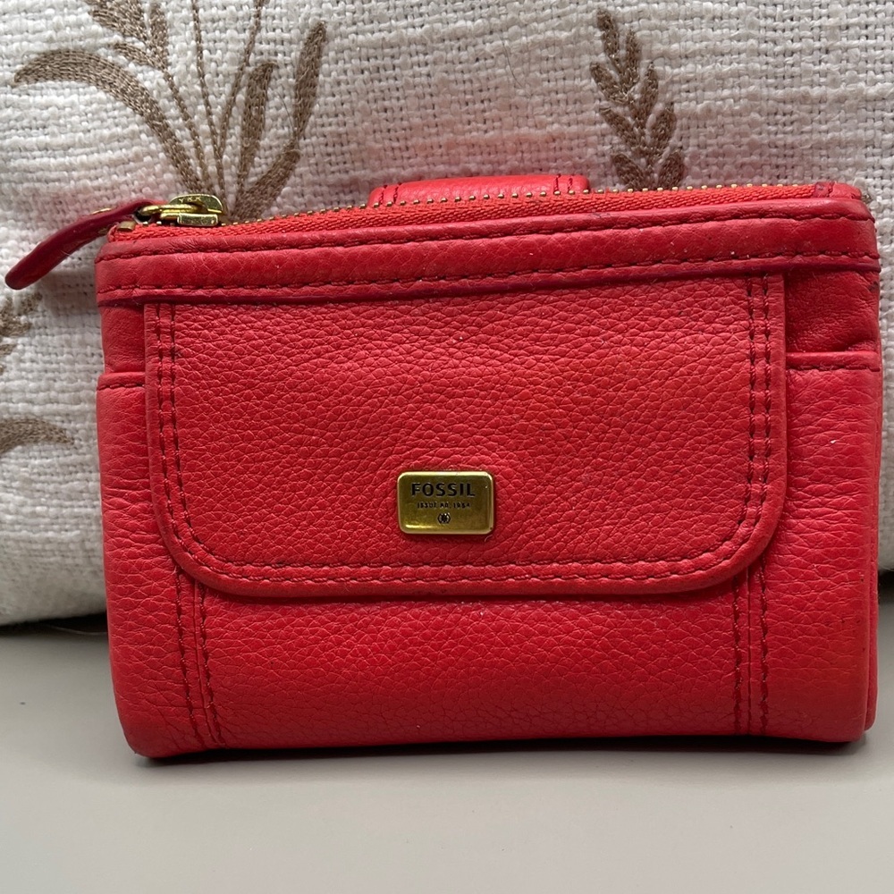 Fossil Vintage Vibrant Leather Wallet Classic Functional Fossil Wallet